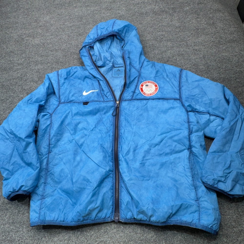 Nike ACG Therma-FIT ADV Mens XL Blue Team USA Olympic Puffer Jacket Gorpcore